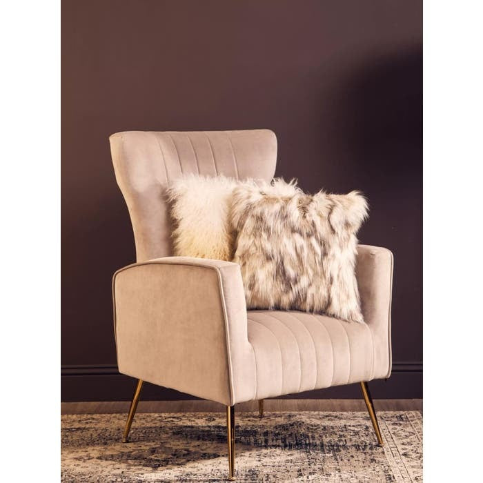 Zerlina Accent Chair – Mink Velvet