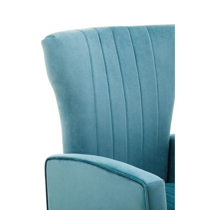 Zerlina Accent Chair – Turquoise Velvet