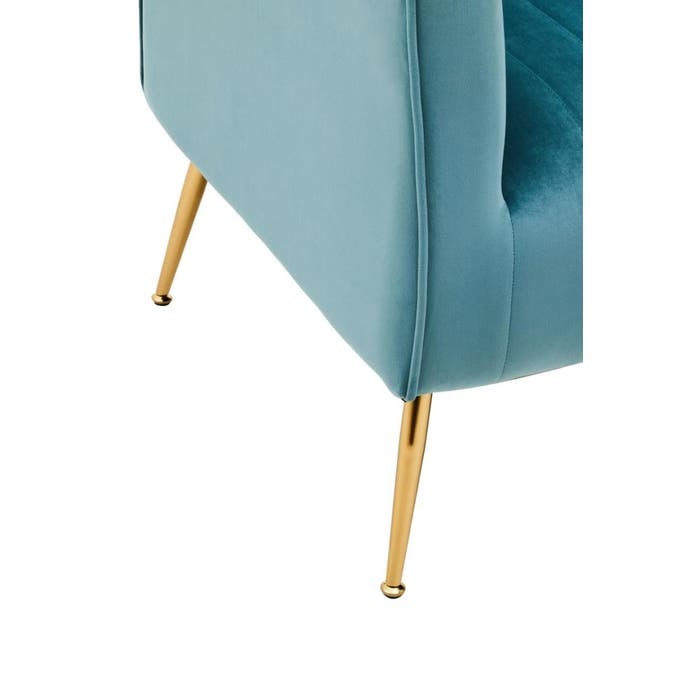 Zerlina Accent Chair – Turquoise Velvet