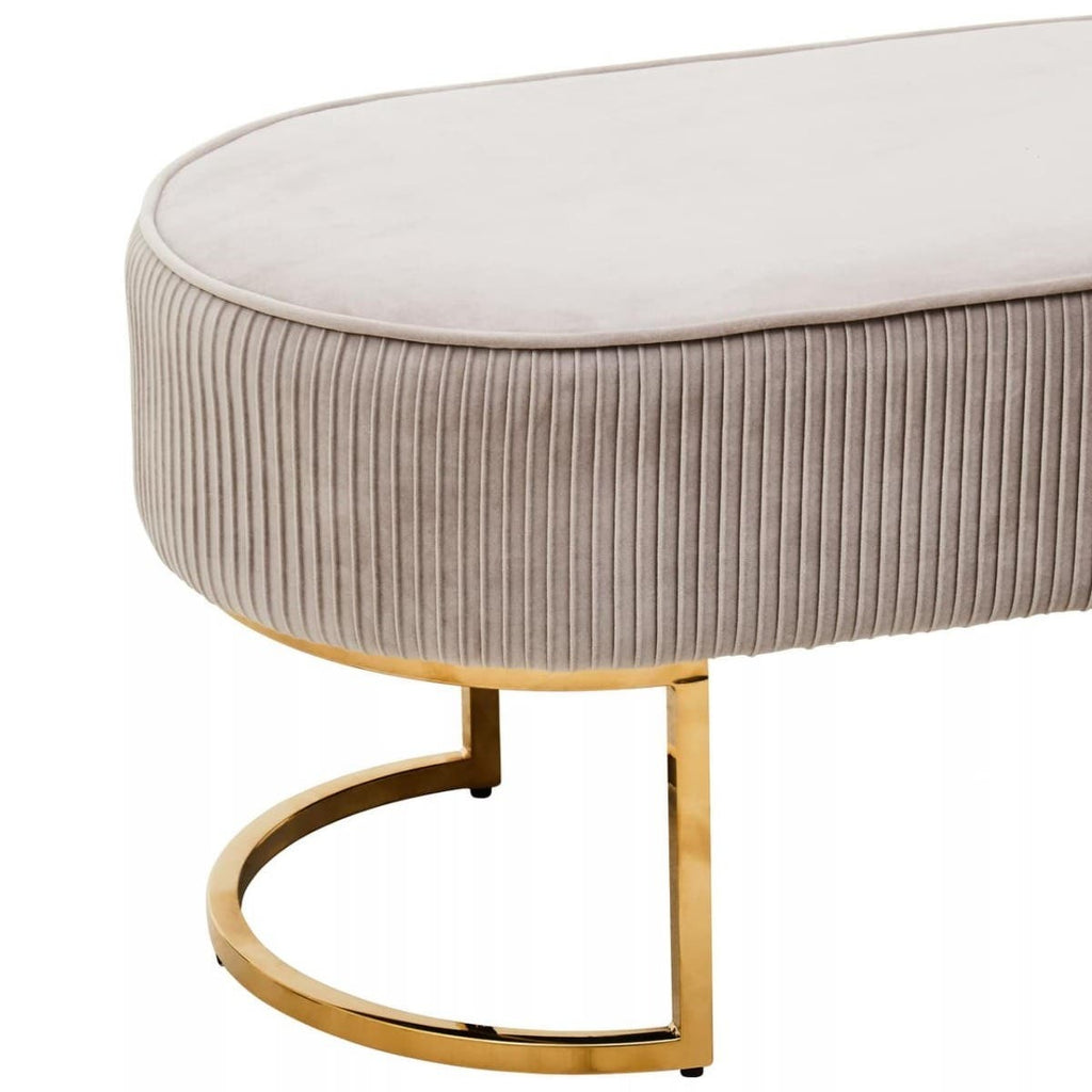 Zerlina Ottoman Bench – Mink Velvet