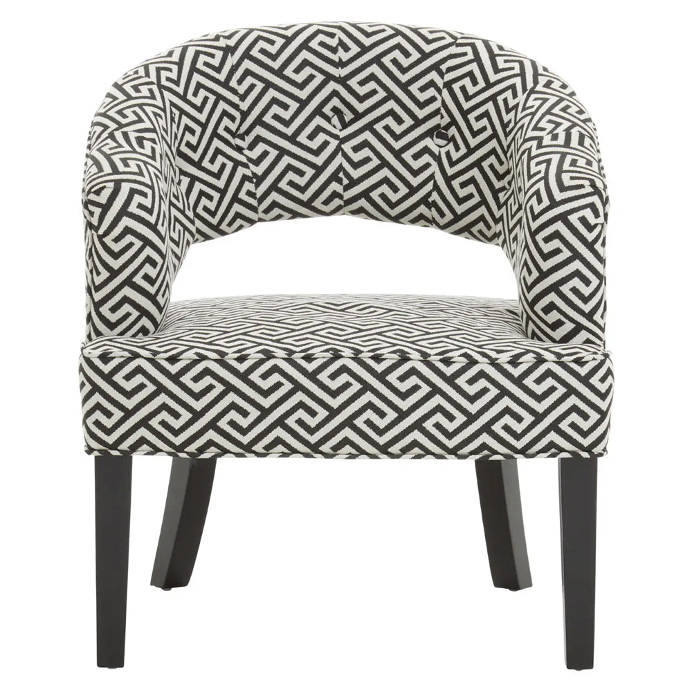 Zuri Chair in Black and Beige